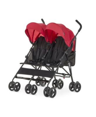 Baby Twin Venture Umbrella Stroller, Multi Backrest Positions, Adjustable & Removable Canopy Double Stroller, 360°Swivel Wheels with Locks