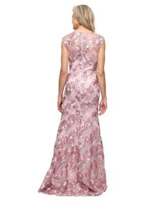 Women's Sleeveless V-Neck Soutache Ball Gown