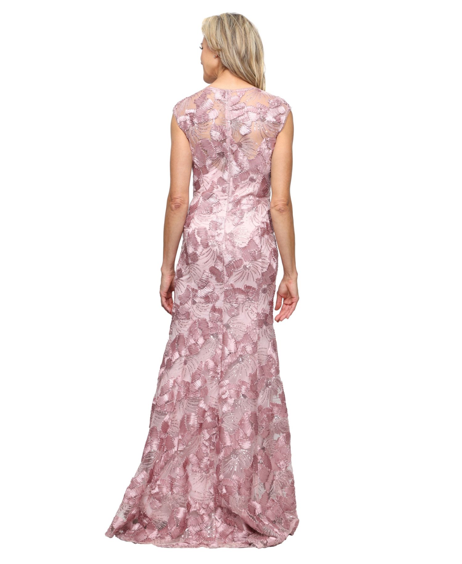 Women's Sleeveless V-Neck Soutache Ball Gown