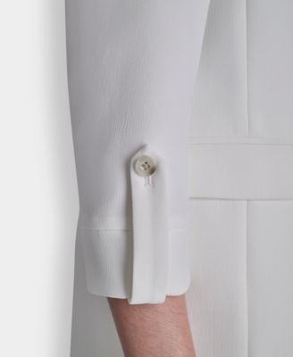 Women's Textured Notch Collar Open-Front Jacket