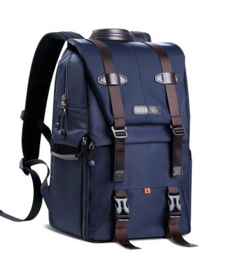 Multi-Functional Waterproof Camera Travel Backpack with Tripod Holder and Laptop Compartment, Large, Blue