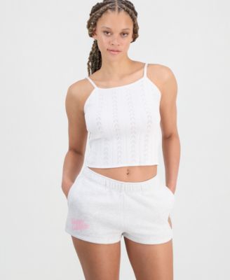 Juniors' Graduation Bear Fleece Shorts