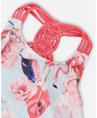 Girl Two-Piece Swimsuit Flamingo Print