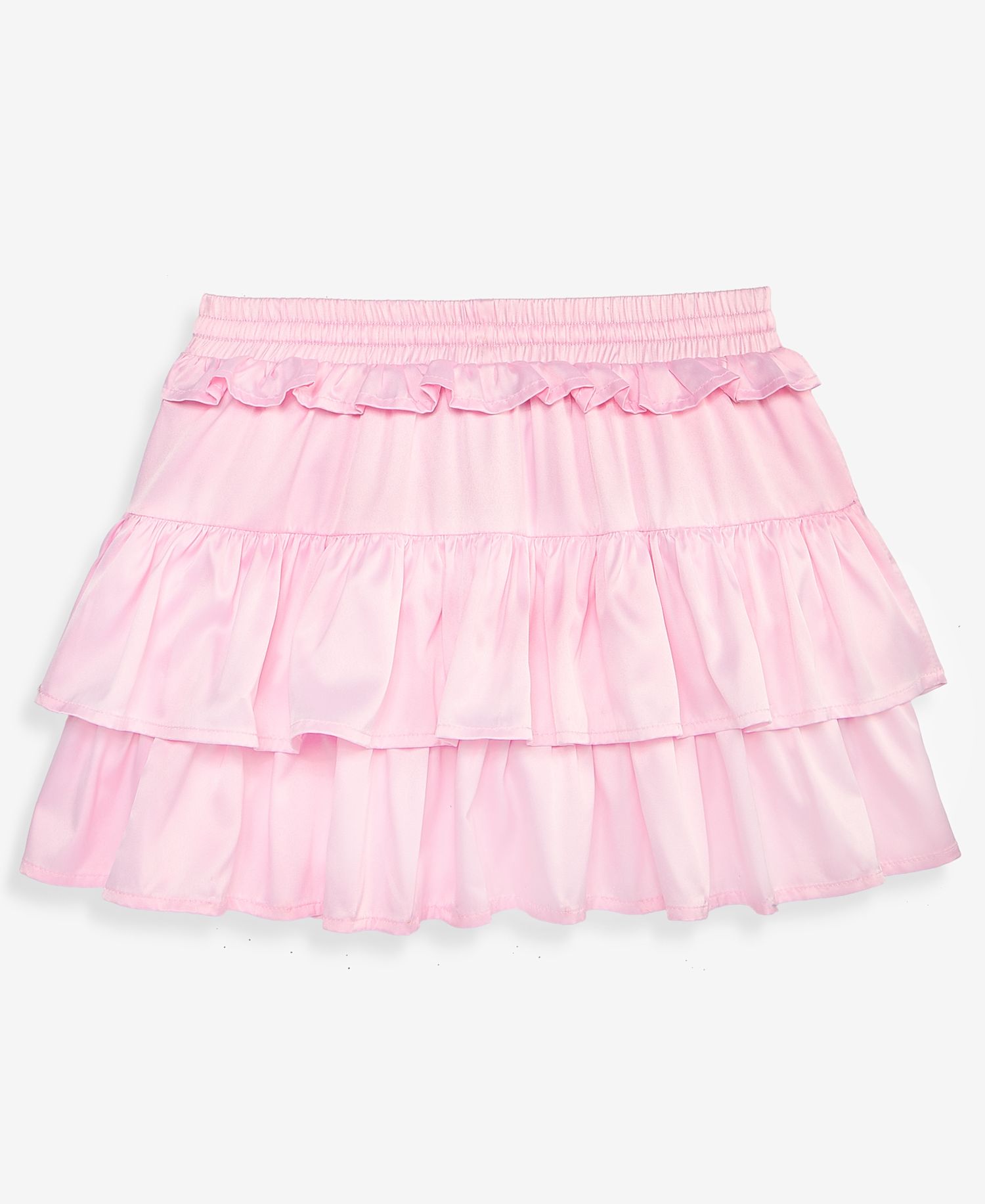 Girls' 7-16 Satin Tiered Skirt