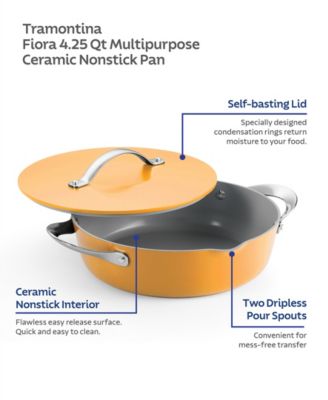 Fiora Ceramic Non-Stick 4.25-Quart Multipurpose Pan