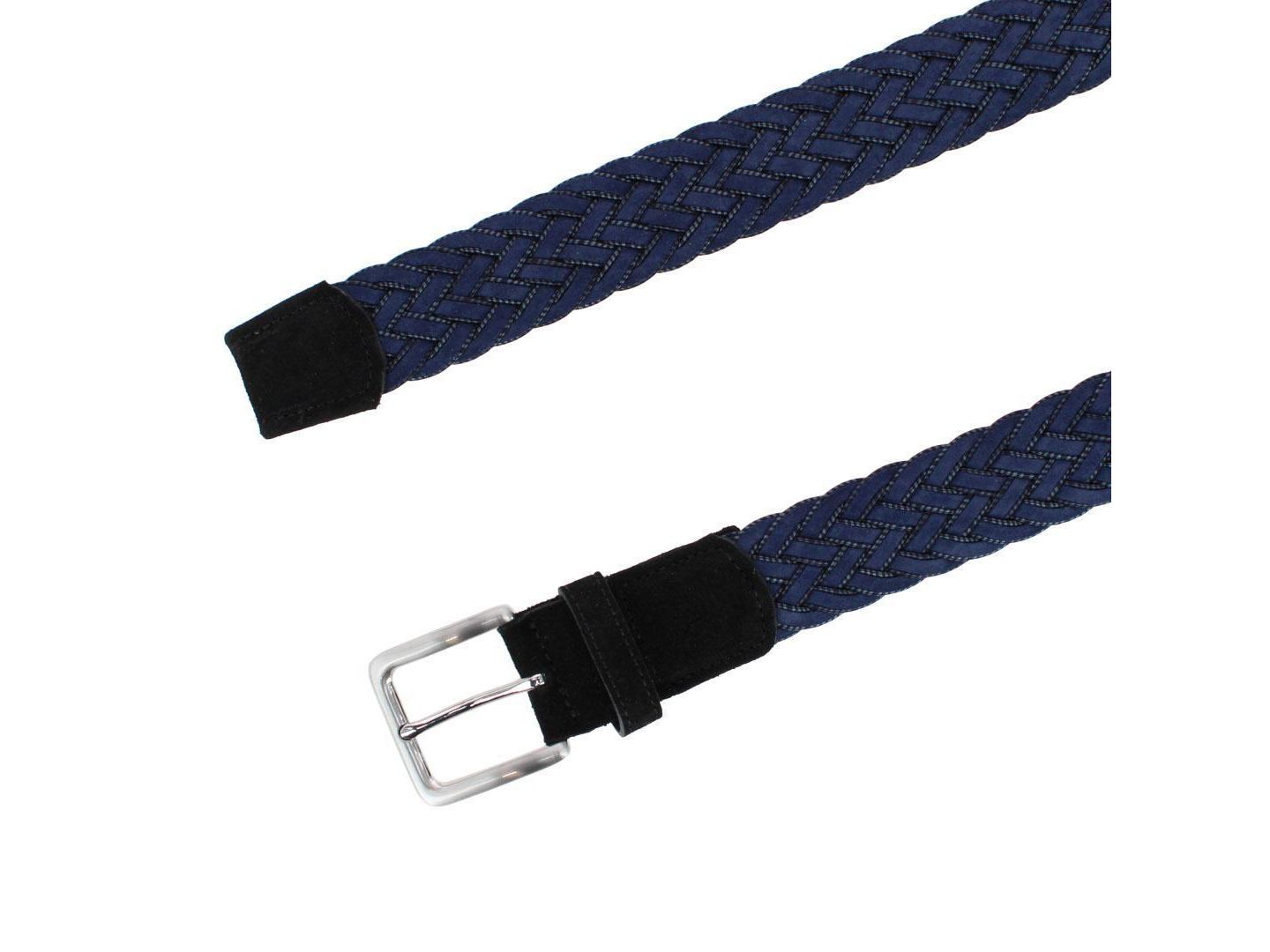 Мужской ремень TRAFALGAR Apollo Italian Braided Suede Versatile Belt, цвет: Тёмно-синий — фото 2