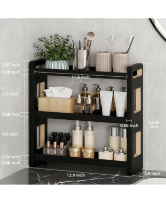 Solid Wood 3-Tier Organizer: Multi-Purpose for Bath & Kitchen