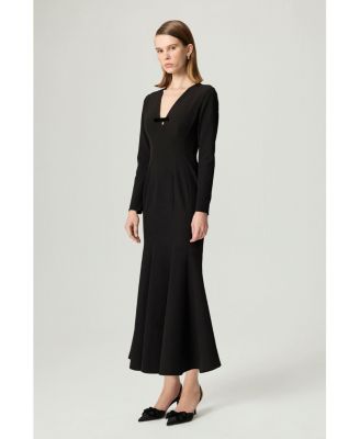 Women's Bow Detail Mermaid Maxi Dress