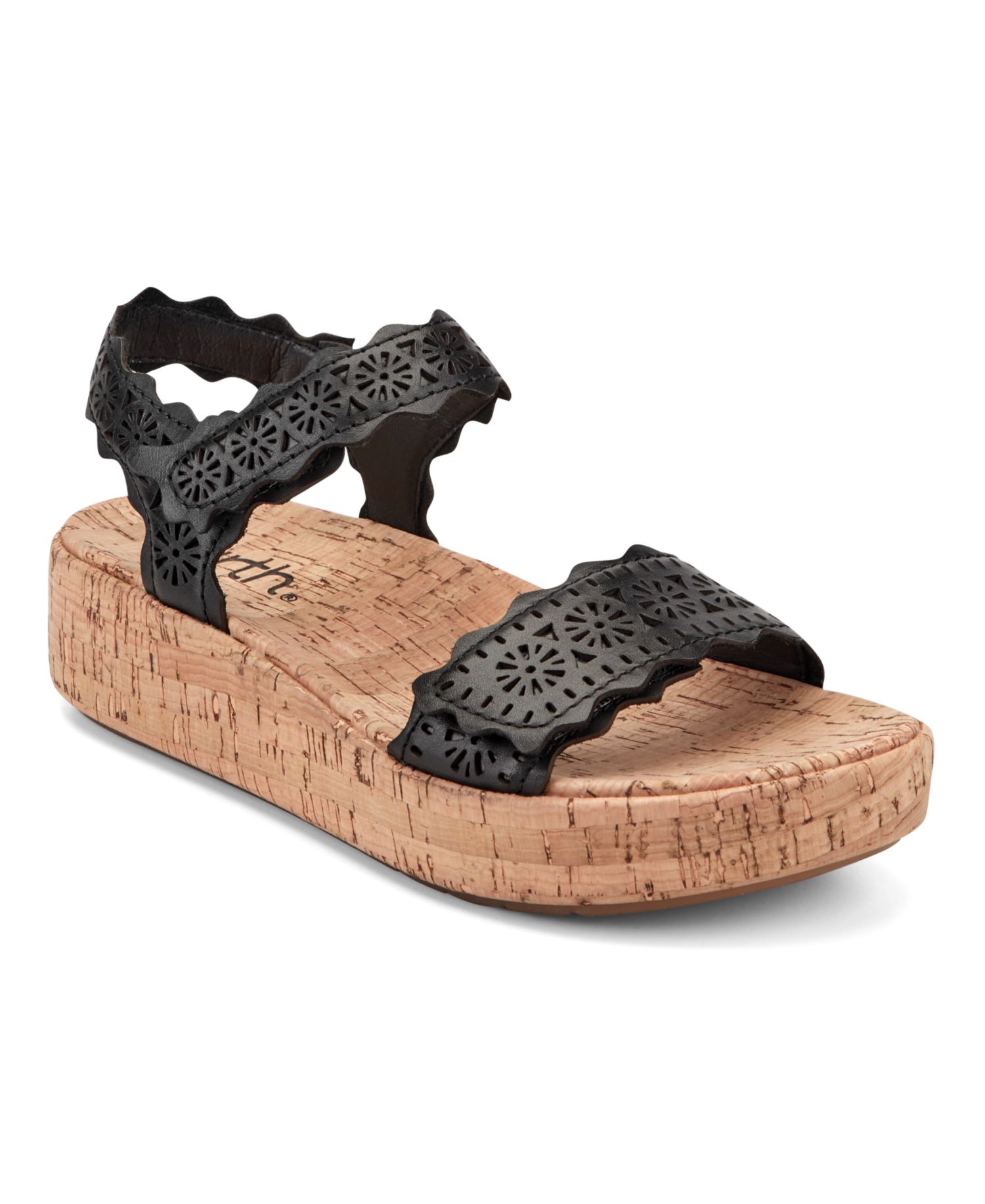 Women's Slatal Leather Platform Footbed Sandals