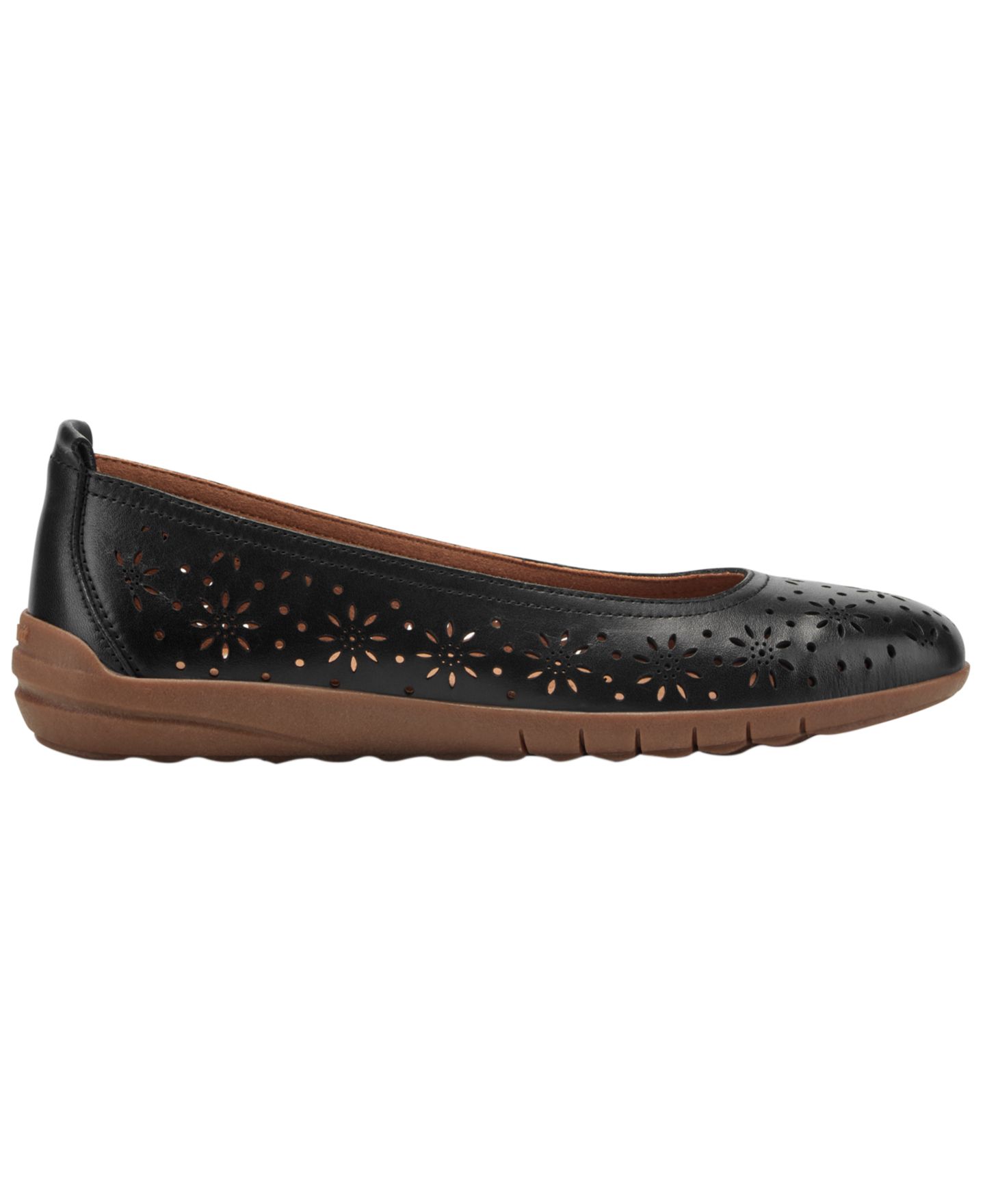 Женские балетки Easy Spirit Araceli eFlex Slip-On Ballet Flats, цвет: Чёрный кожаный — фото 2