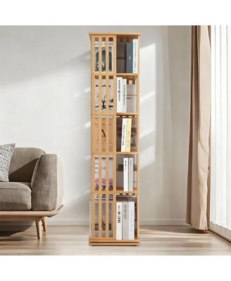 360° Rotating Narrow Bookshelf for Home