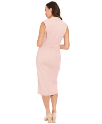 Women's V-Neck Pleated Dress