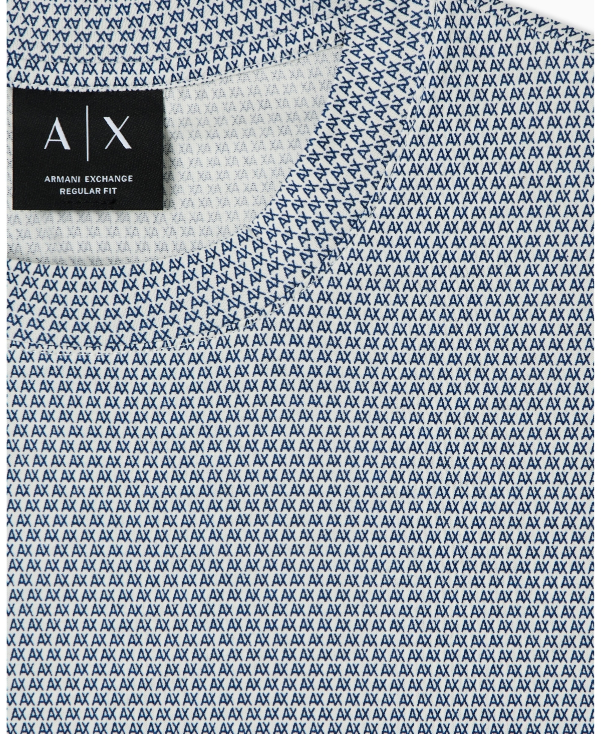 A|X Armani Exchange Men's Short Sleeve Allover logo Printed T-Shirt