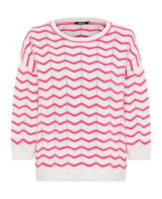 Women's Chevron Eyelash Knit Sweater