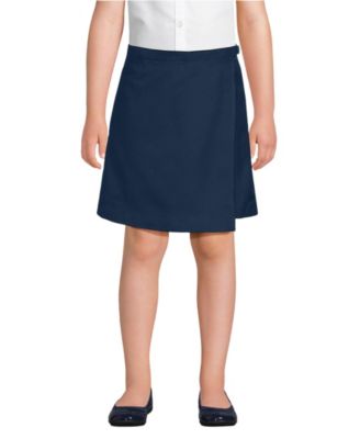 Little Girls School Uniform Solid A Line Tab Skort