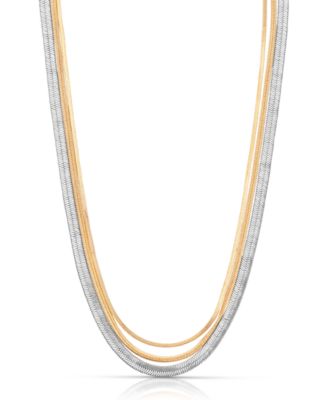 Mixed Metal Strands Necklace