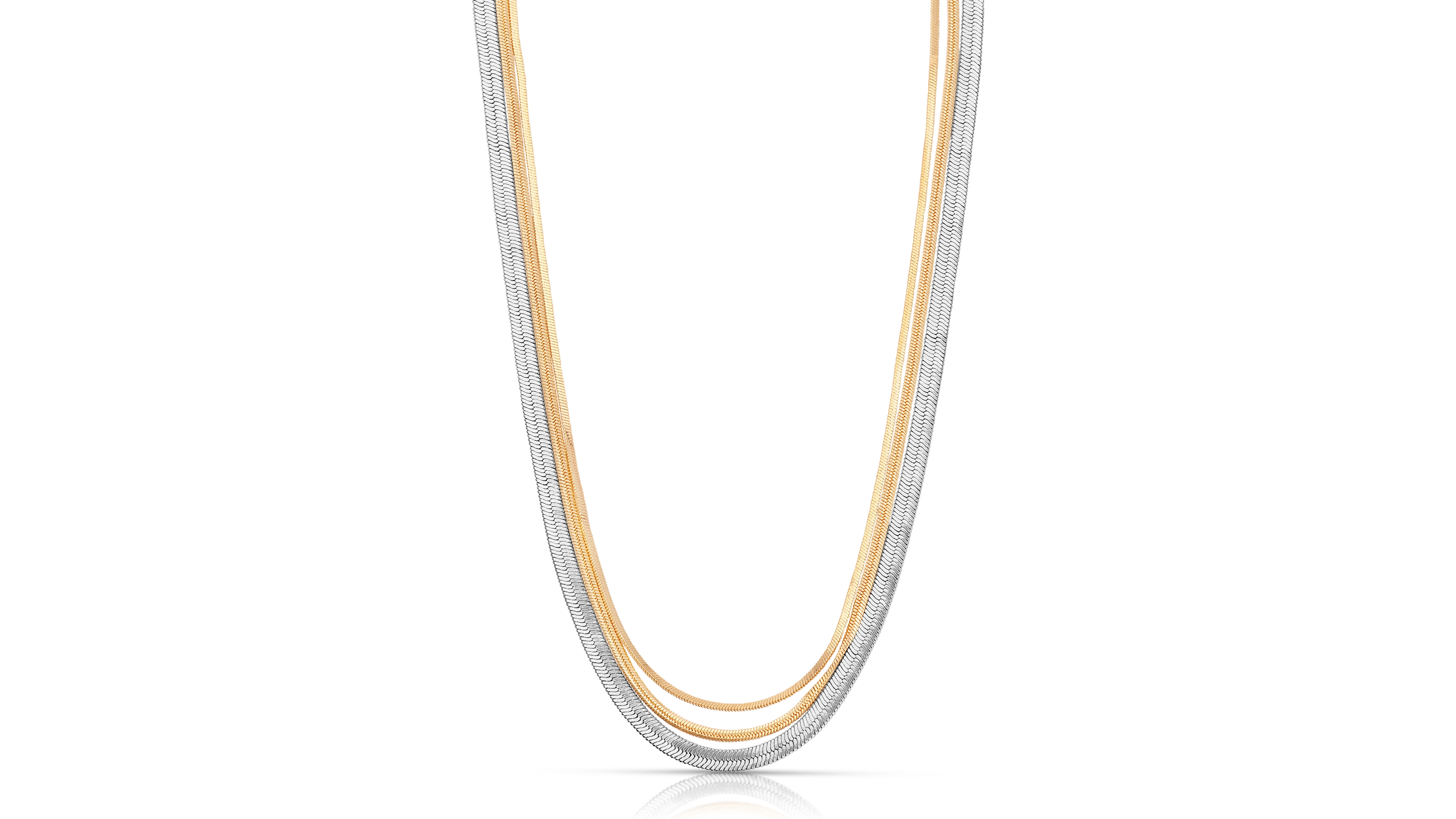 Ettika Mixed Metal Strands Necklace