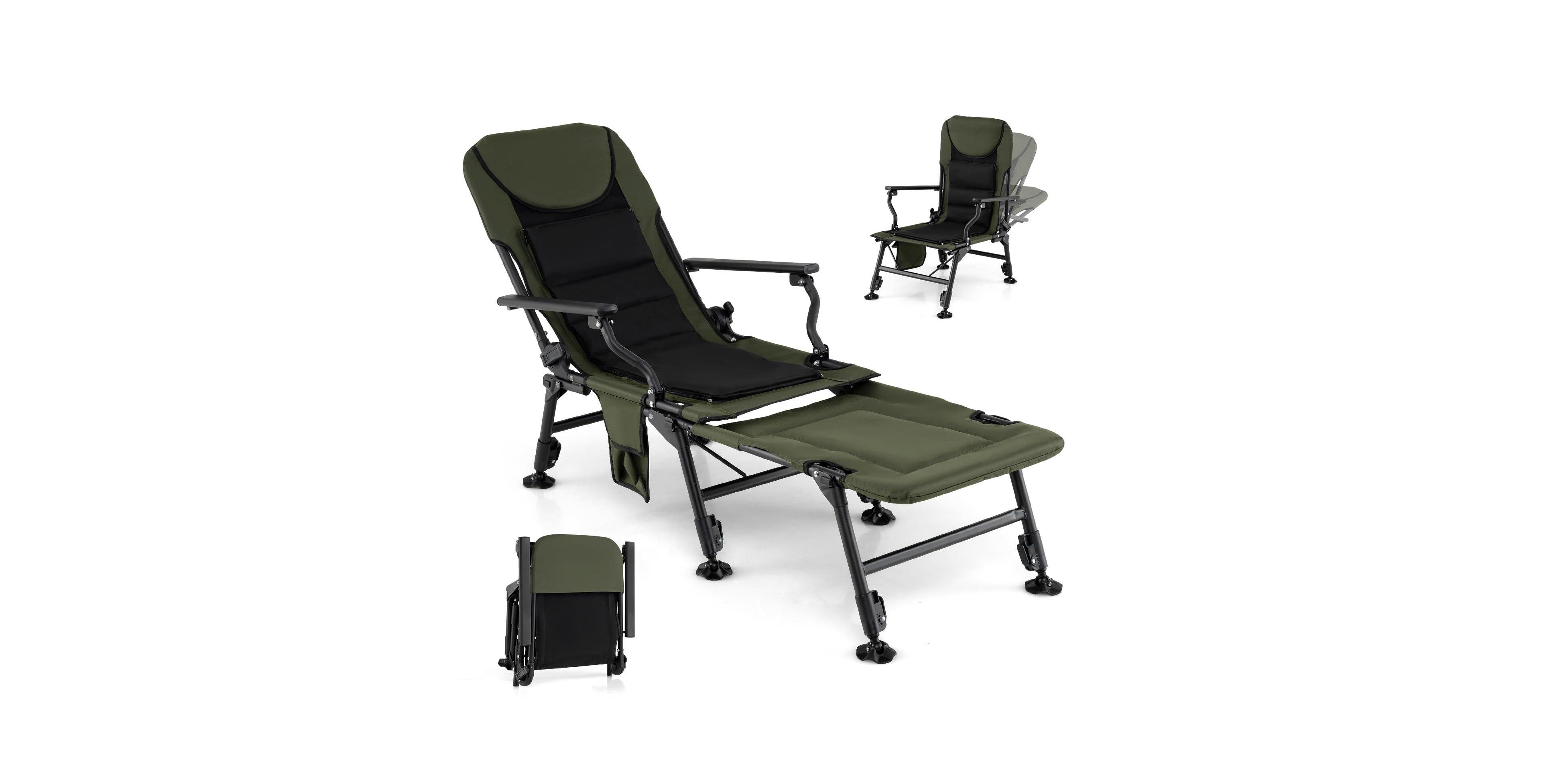 Mecale Oversized Folding Detachable Footrest, Heavy-Duty Outdoor Seat Fishing Chair