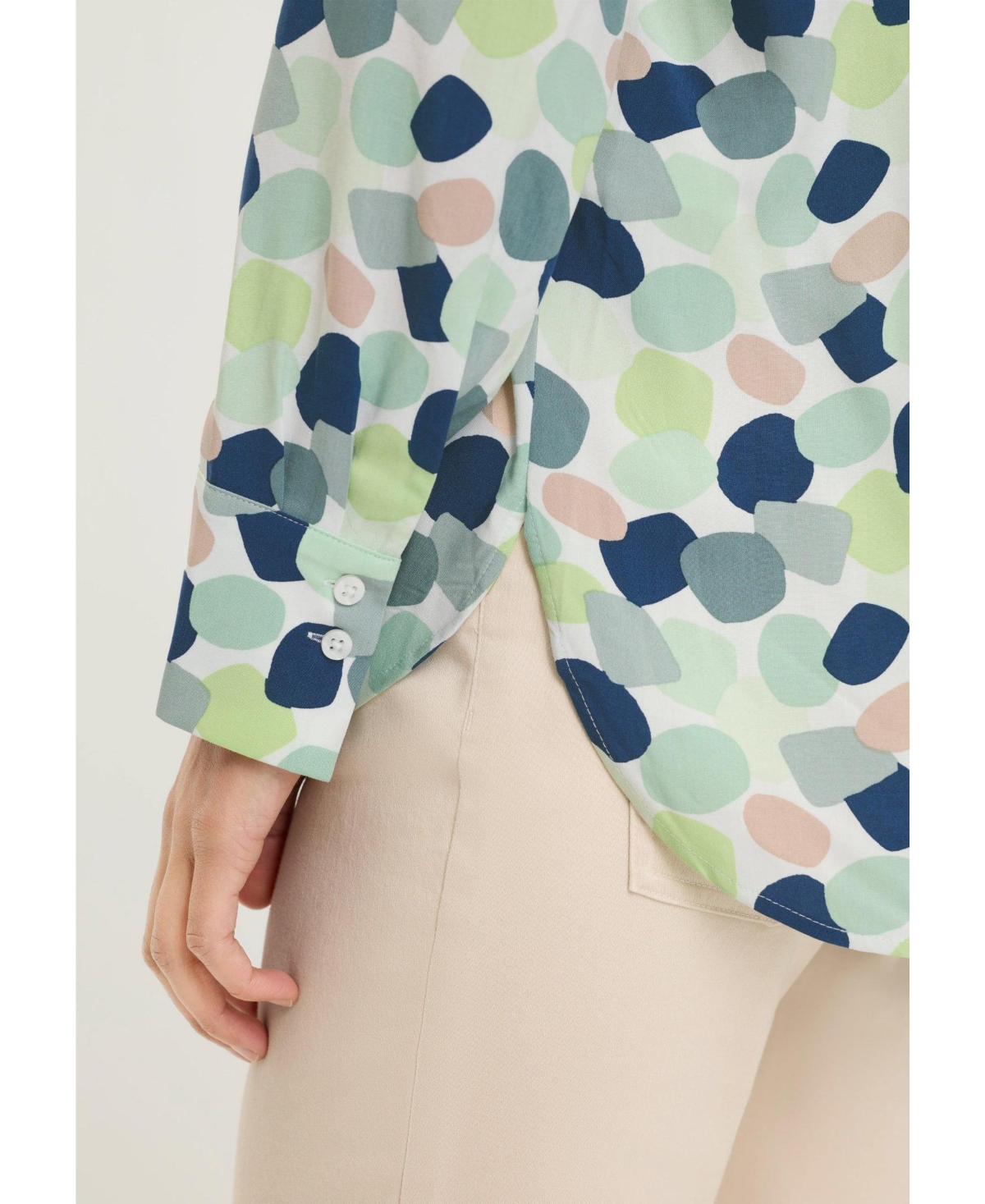 Olsen Women's Blot Print Blouse Tops