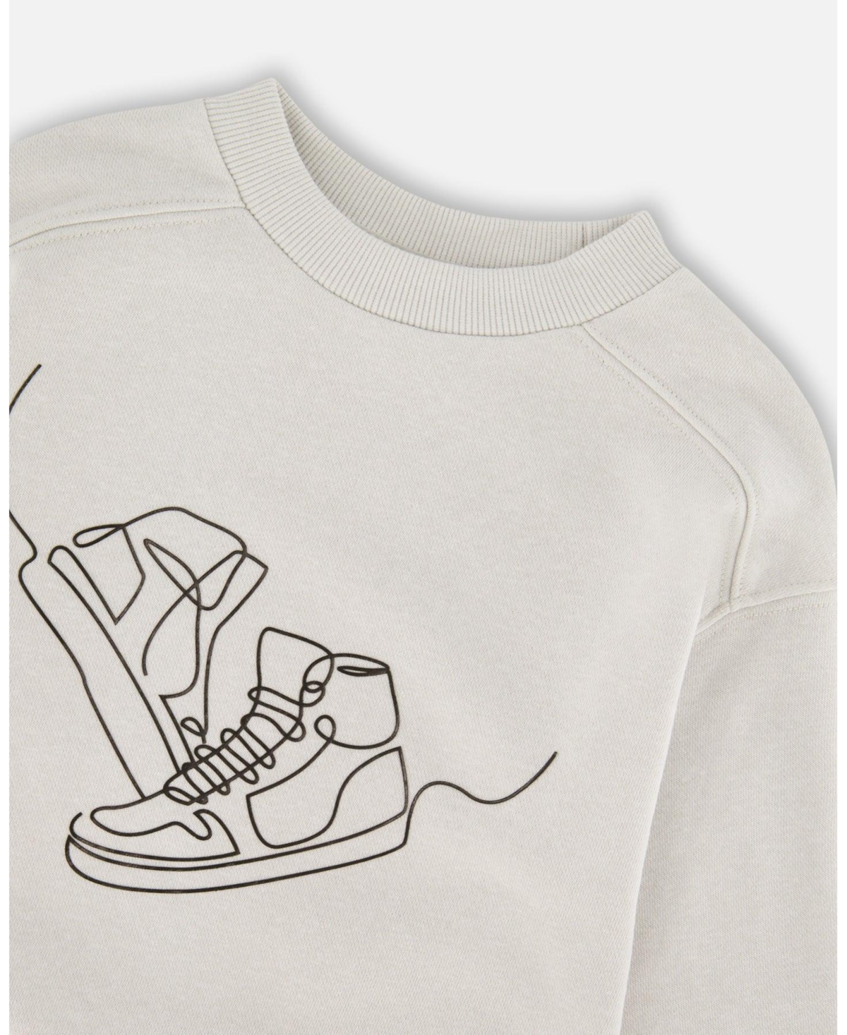 Deux par Deux Big Boys French Terry Sweatshirt Pale