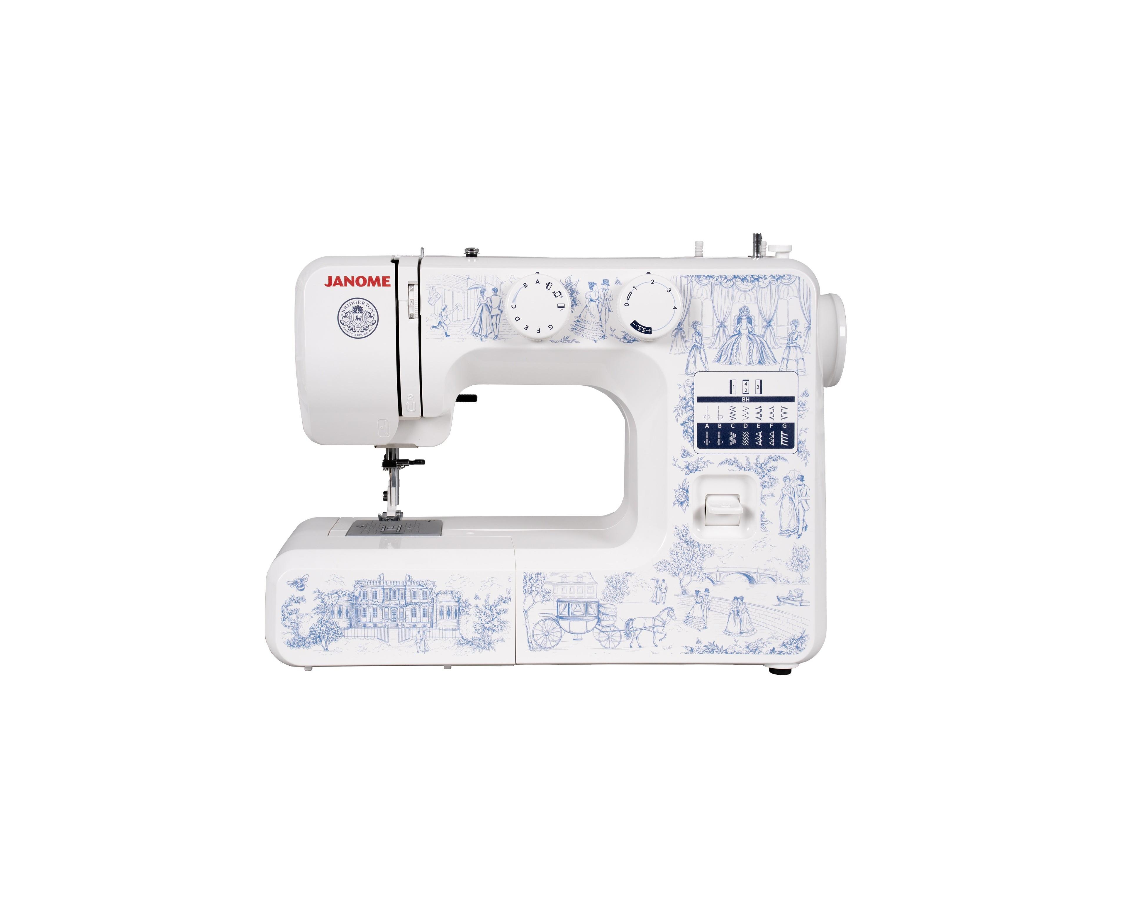 Janome Toile Romance Easy-to-Use 15-Stitch Sewing Machine Officially Licensed Bridgerton Collection