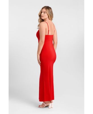 Women's Sculpting Shapewear Scoop Neck Cami Maxi Dress