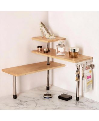 Adjustable 3-Tier Corner Shelf for Kitchen, Bathroom, Bedroom, Office
