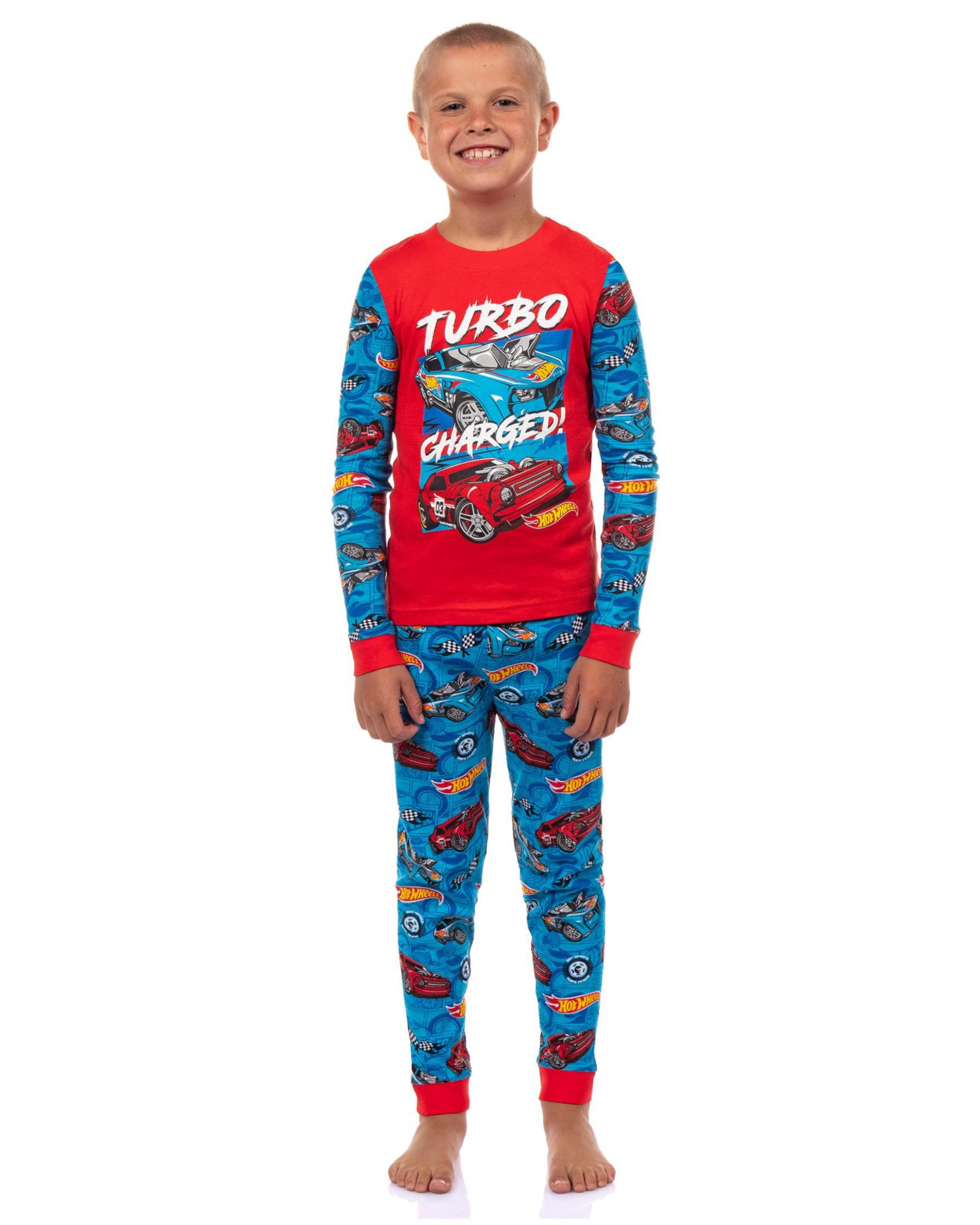Boy's (4-14) Pajamas Turbo Charged Tight Fit 2-Piece Kids Sleep Set