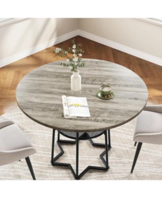Kitchen Table Round Dining Table for 4 39 inch Wood Dining Room Tables for Dining Room, Home Office, Living Room