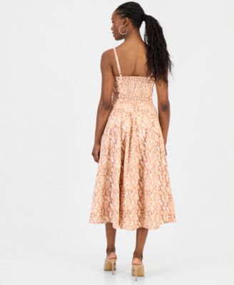 Petite Printed Cotton Midi Dress