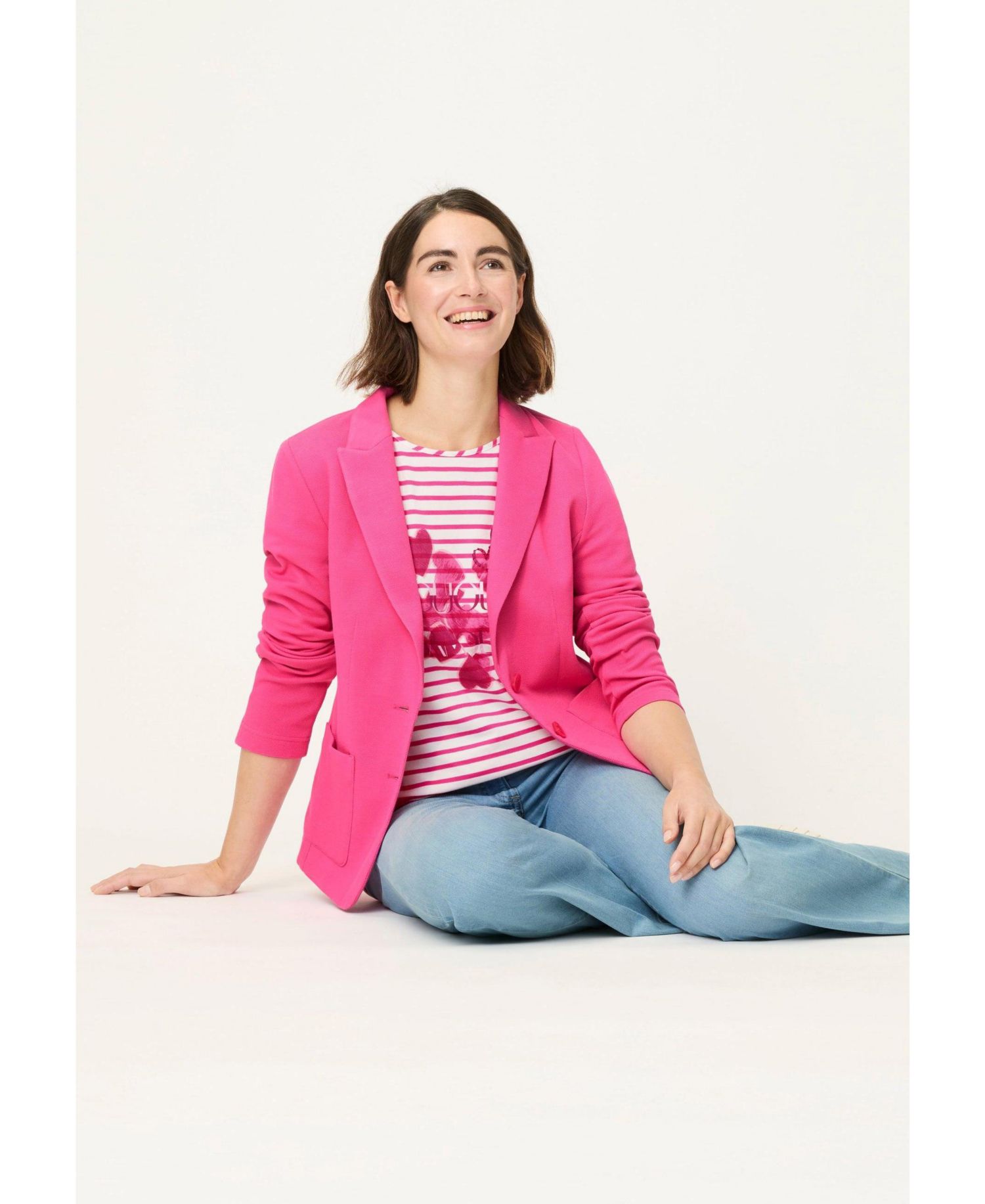 Women's Stripe and Hearts Print T-Shirt