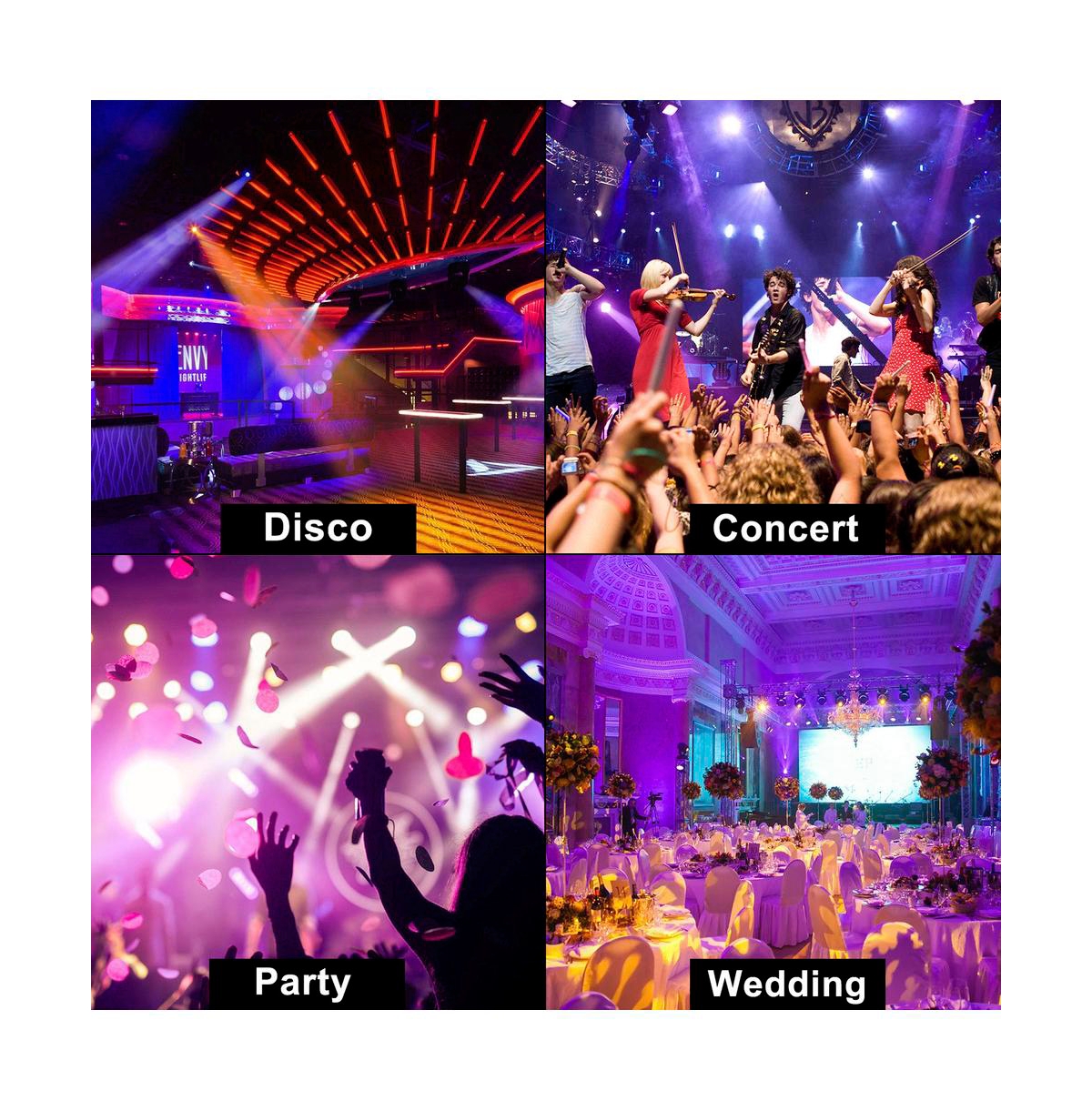 Artudatech 200W Moving Head Stage Light with 12 Rgbw LEDs, Unlimited Tilt & DMX512/Sound Control