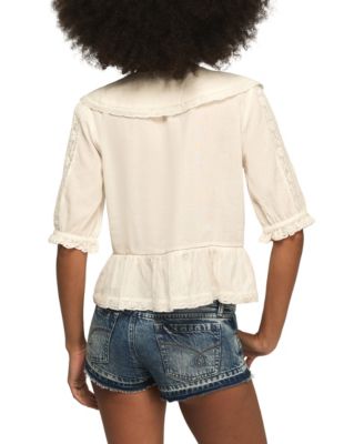 Women's Peter Pan Peplum Blouse