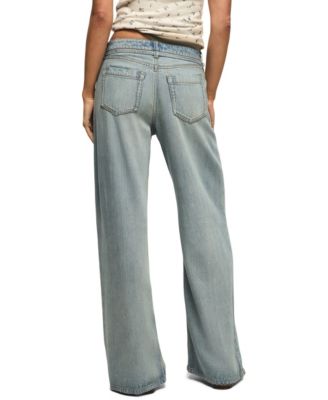 Women's Wide Leg Liquid Denim Luxe Palazzo Jeans