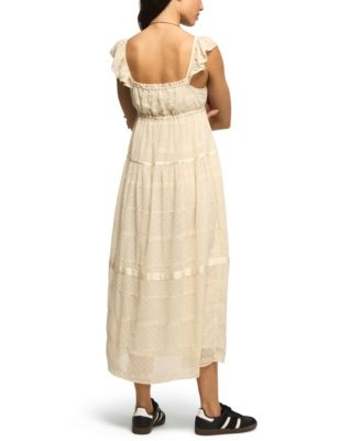 Women's Sweetheart Neck Tiered Midi Dress