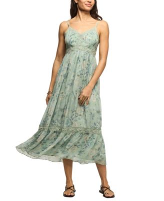 Women's Tiered V-Neck Midi Dress