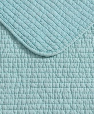 Seashore Stitch Cotton Reversible 2-Pc. Quilt Set, Twin