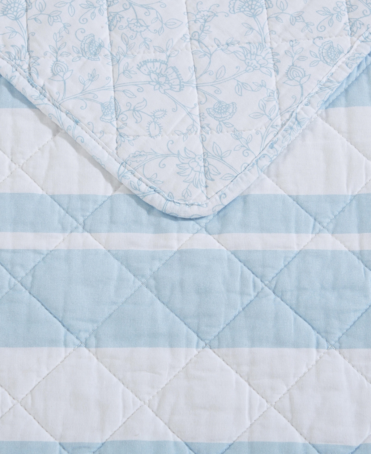 Nautica Seafront Stripe Cotton Reversible -Pc. Quilt Set