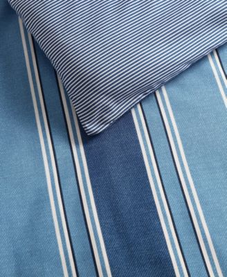 Gilpin Stripe Cotton Reversible 3-Pc. Comforter Set, King
