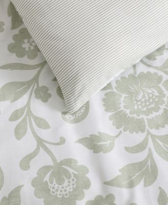 Jacob Bay Floral Cotton Reversible 3-Pc. Comforter Set, King
