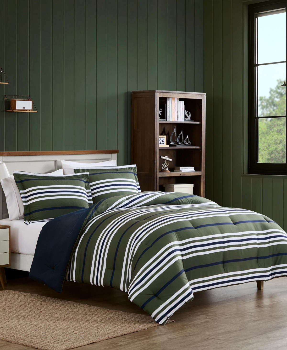 Nautica Uphaul Stripe Reversible 3-Pc. Comforter Set