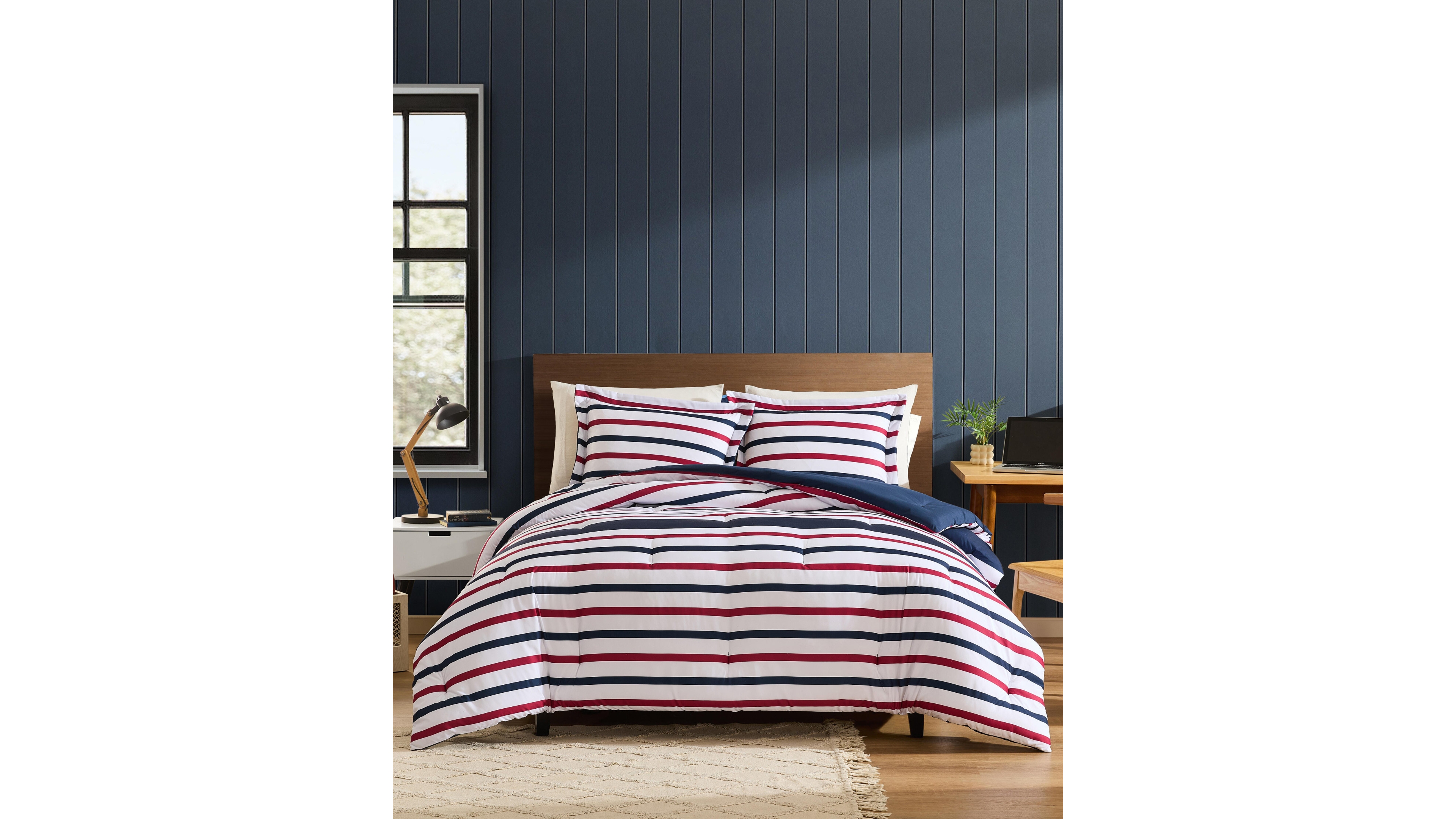 Nautica Clove Hitch Stripe Reversible 3-Pc. Comforter Set, Full/Queen