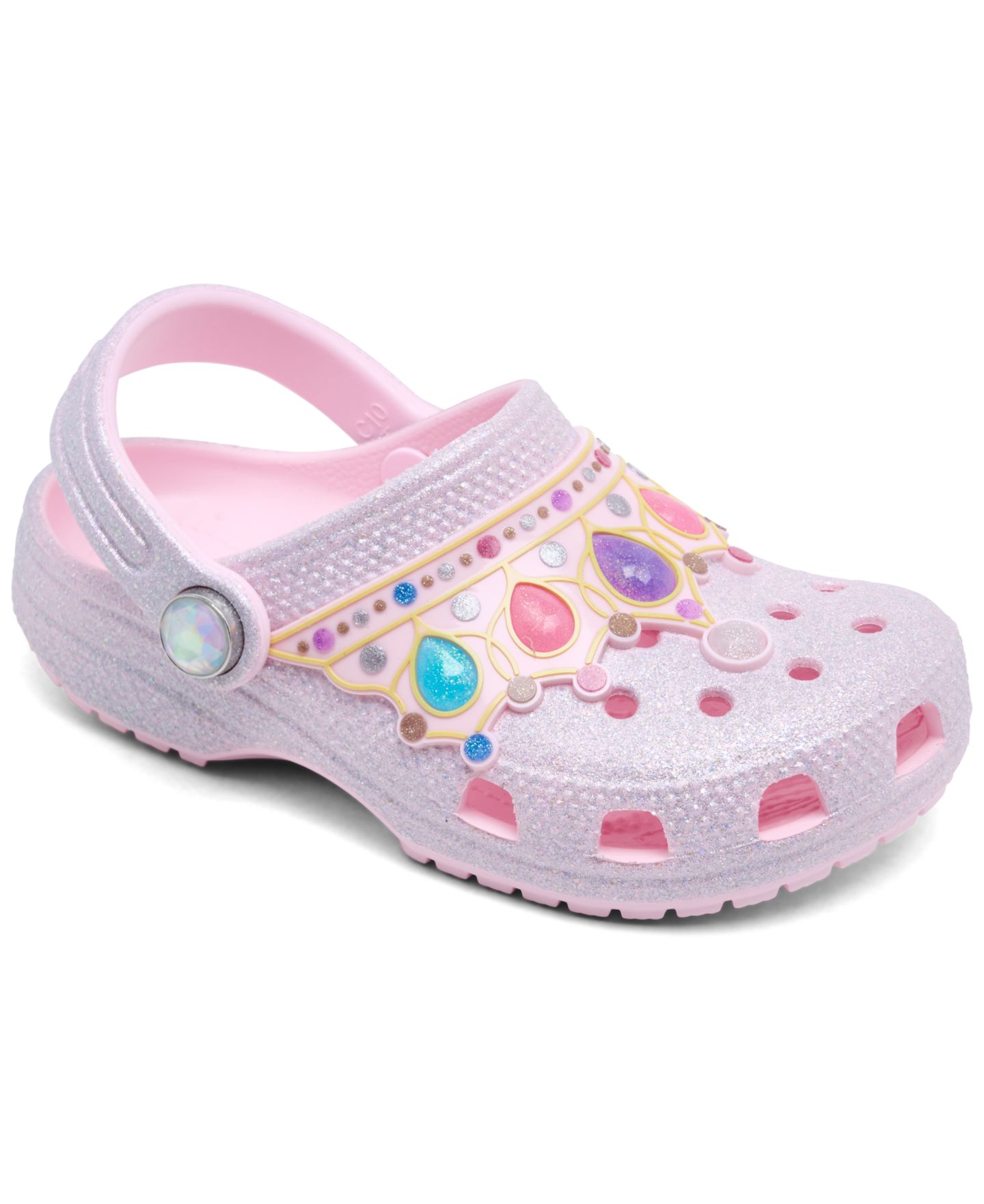 Сабо Crocs I Am Princess Glitter Clogs from Finish Line для девочек-малышей, цвет: Розовый / Разноцветный — фото 1