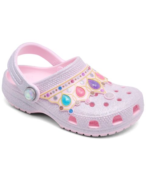 Сабо Crocs I Am Princess Glitter Clogs from Finish Line для девочек-малышей, цвет: Розовый / Разноцветный