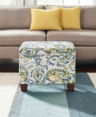 21.5" Canvas Fabric Madison Storage Ottoman