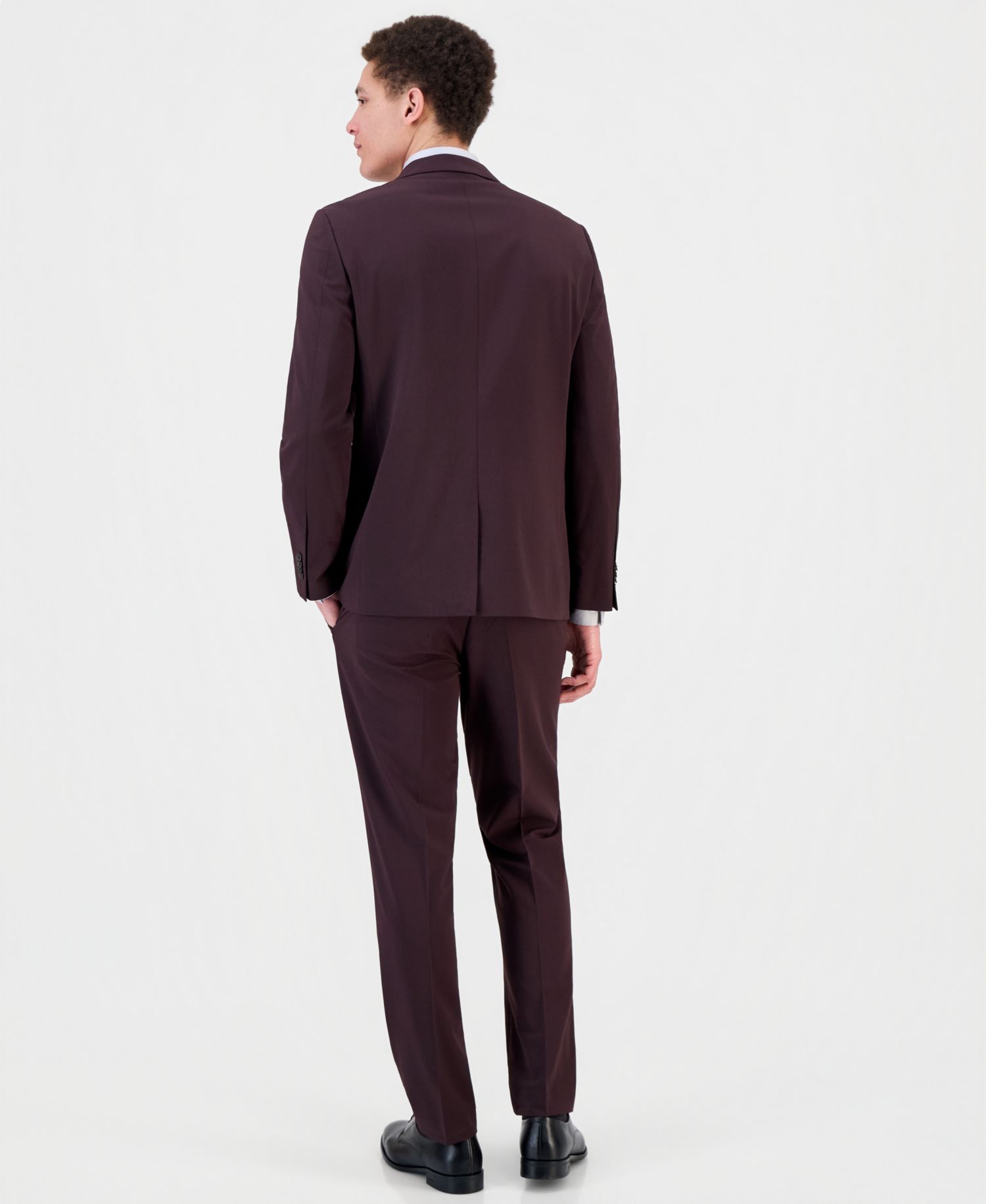 Men's Slim-Fit Spandex Super-Stretch Suit Pants