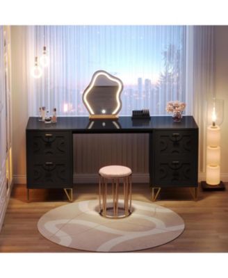 59-Inch Makeup Vanity Desk with 4 Drawers, Dressing Table with Storage (Without Mirror)