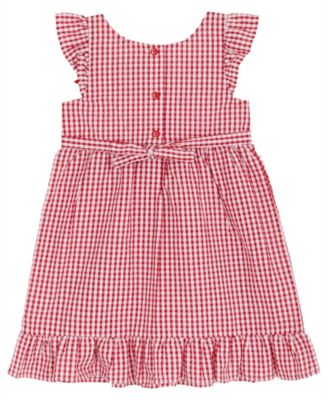 Girls' 2T-6X Gingham Seersucker Dress