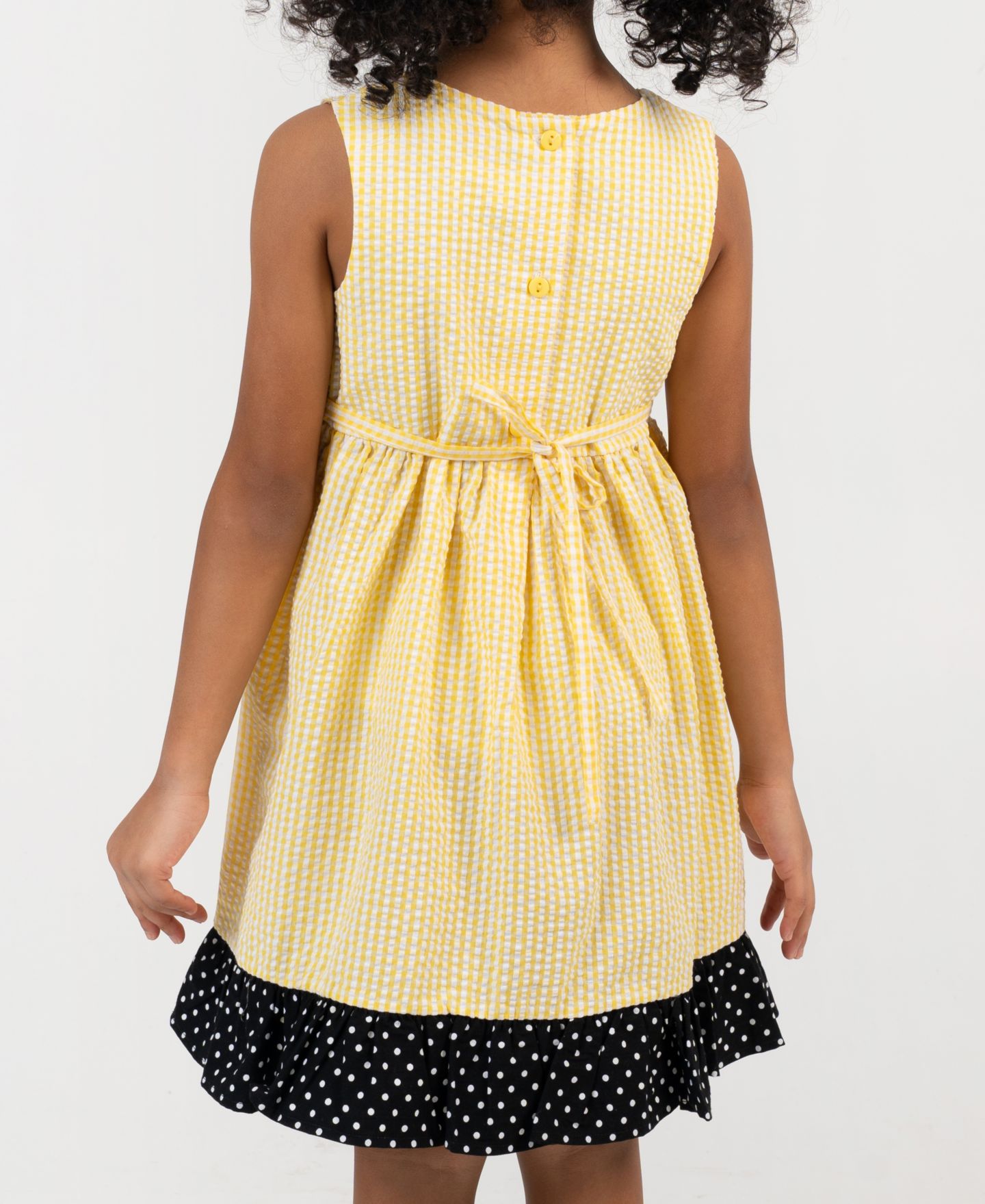 Платье Rare Editions Yellow Bee Schiffli Seersucker Dress для девочек, цвет: Жёлтый — фото 3