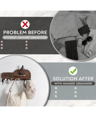 Solid Wood Mail & Key Holder - Wall Organizer